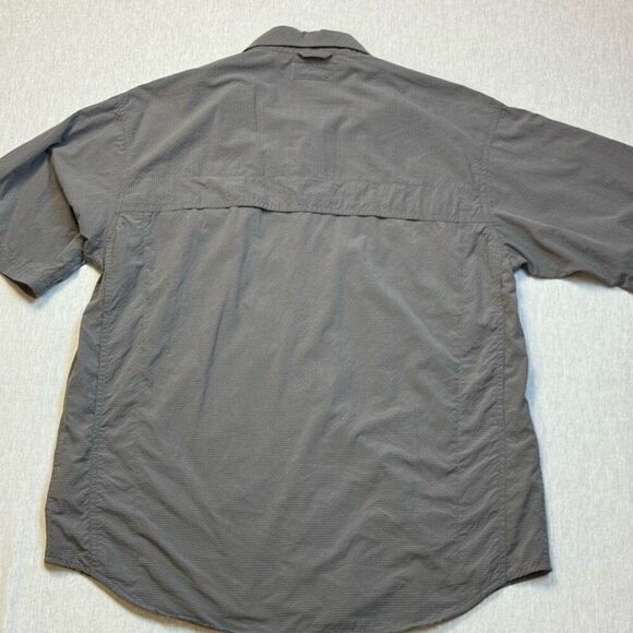 Columbia Men’s Short Sleeve Button Down Shirt Grey Sz L - Picture 6 of 6